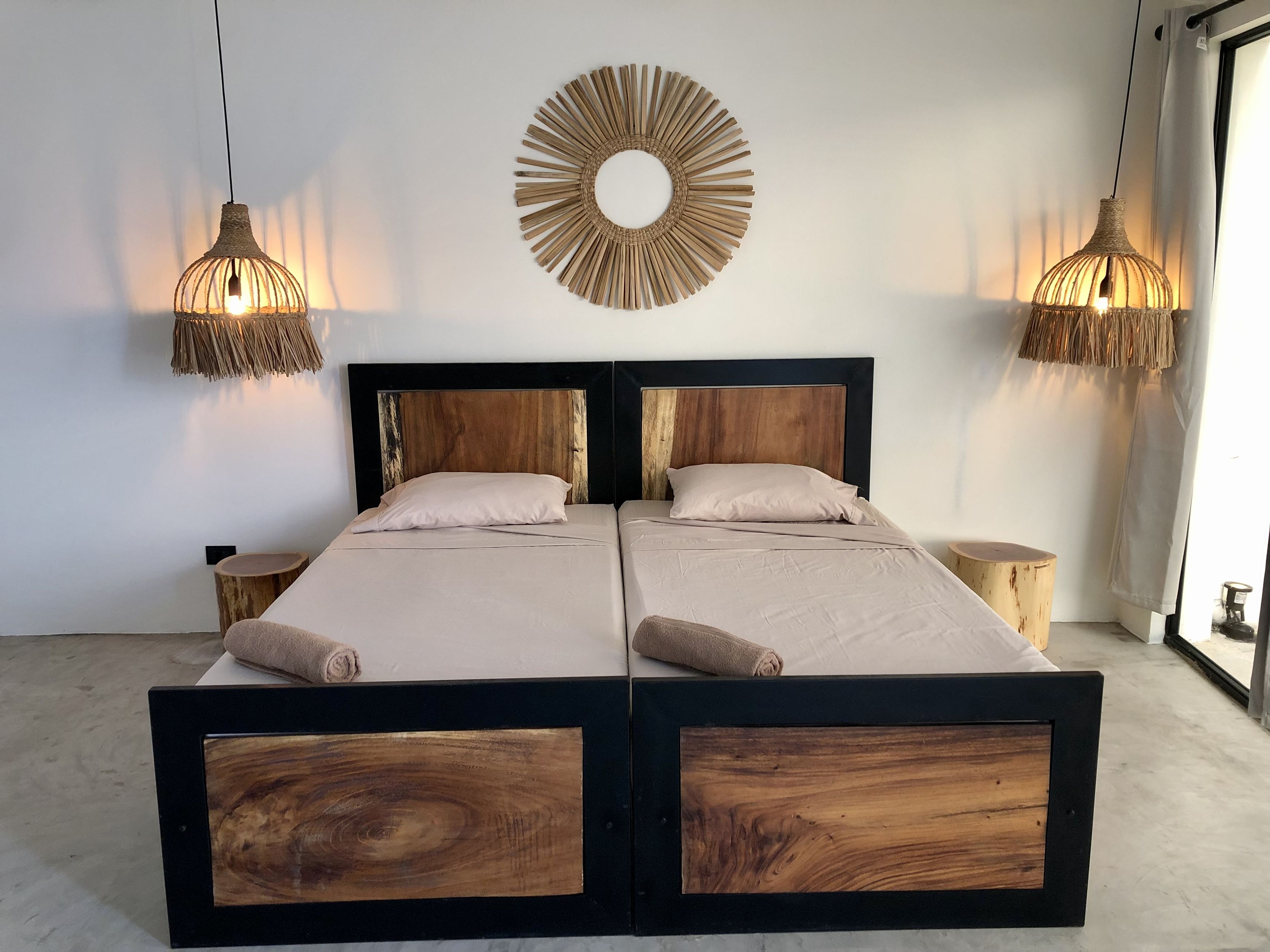 Chambre Twin - A partager ou privée - Séjour surf et Yoga à El Sunzal, Le Salvador