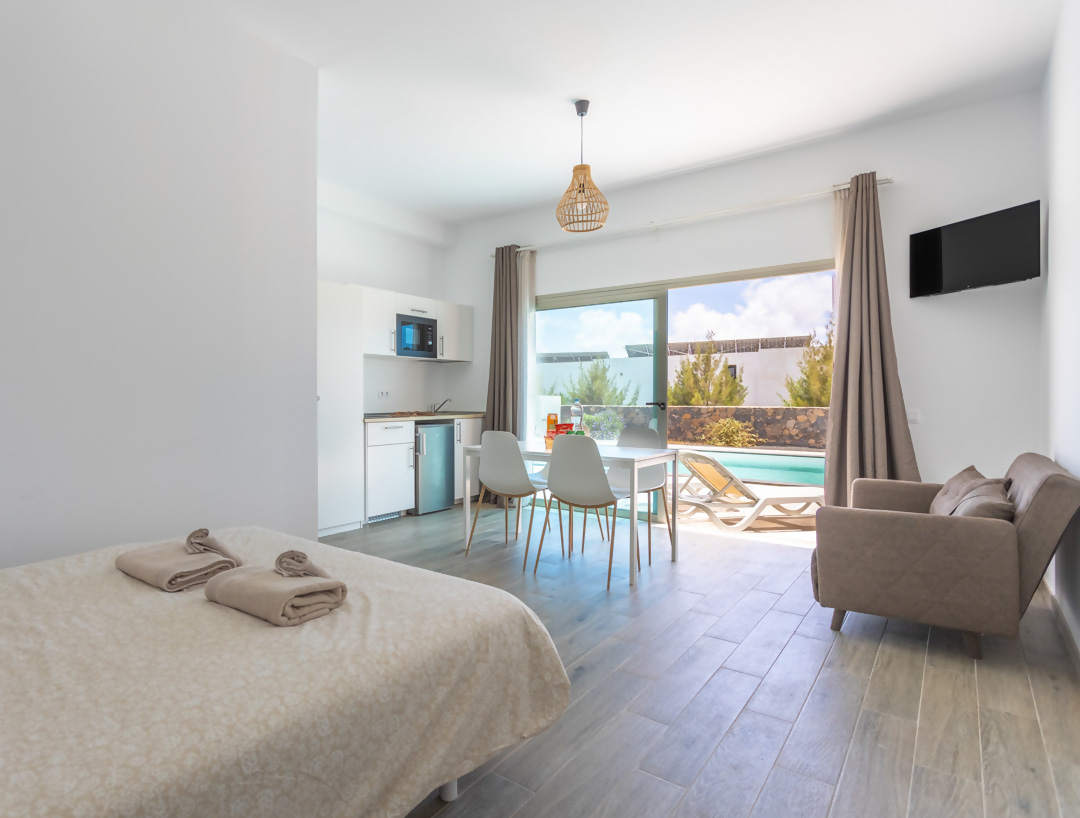Studio Single  ou Twin dans la Villa annexe - Privé - SURF ET YOGA A FUERTEVENTURA, LES CANARIES