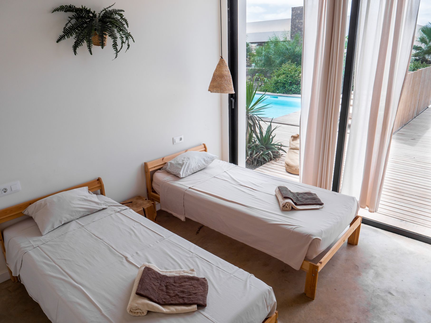 Chambre Single, Twin, Triple ou Quad - Privée - SURF ET YOGA A FUERTEVENTURA, LES CANARIES