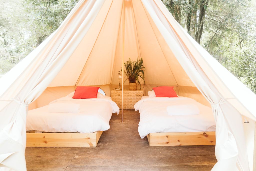 Tente à partager ou privée - Surf camp nature en Cantabrie - 7 / 14 nuits Tente à partager ou privée - Surf camp nature en Cantabrie - 7 / 14 nuits