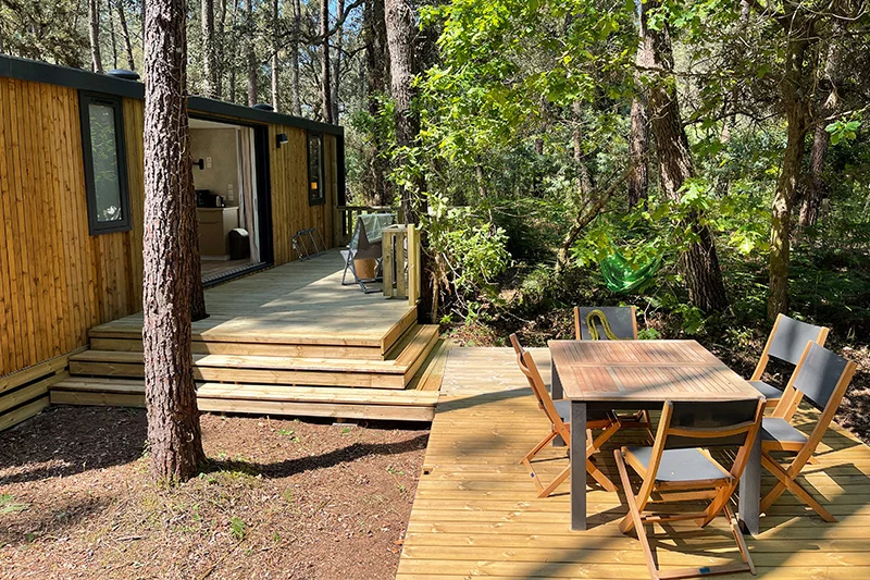 Chalet Vista - Séjour glisse et nature - éco-camping familial dans Les Landes