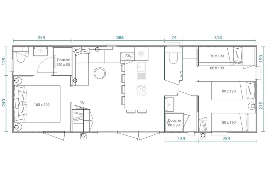 Chalet Key West - Séjour glisse et nature - éco-camping familial dans Les Landes