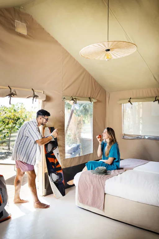 XL Luxury Safari Tent - Séjour Kite, Windsurf et Wingfoil sur l'île de Lemnos, Grèce