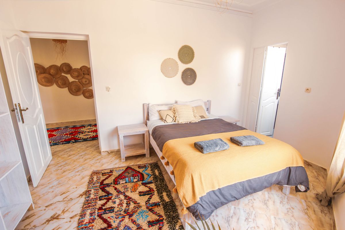 Chambre double - Surf camp Maroc, stage de surf dans la baie de Taghazout Chambre double - Surf camp Maroc, stage de surf dans la baie de Taghazout