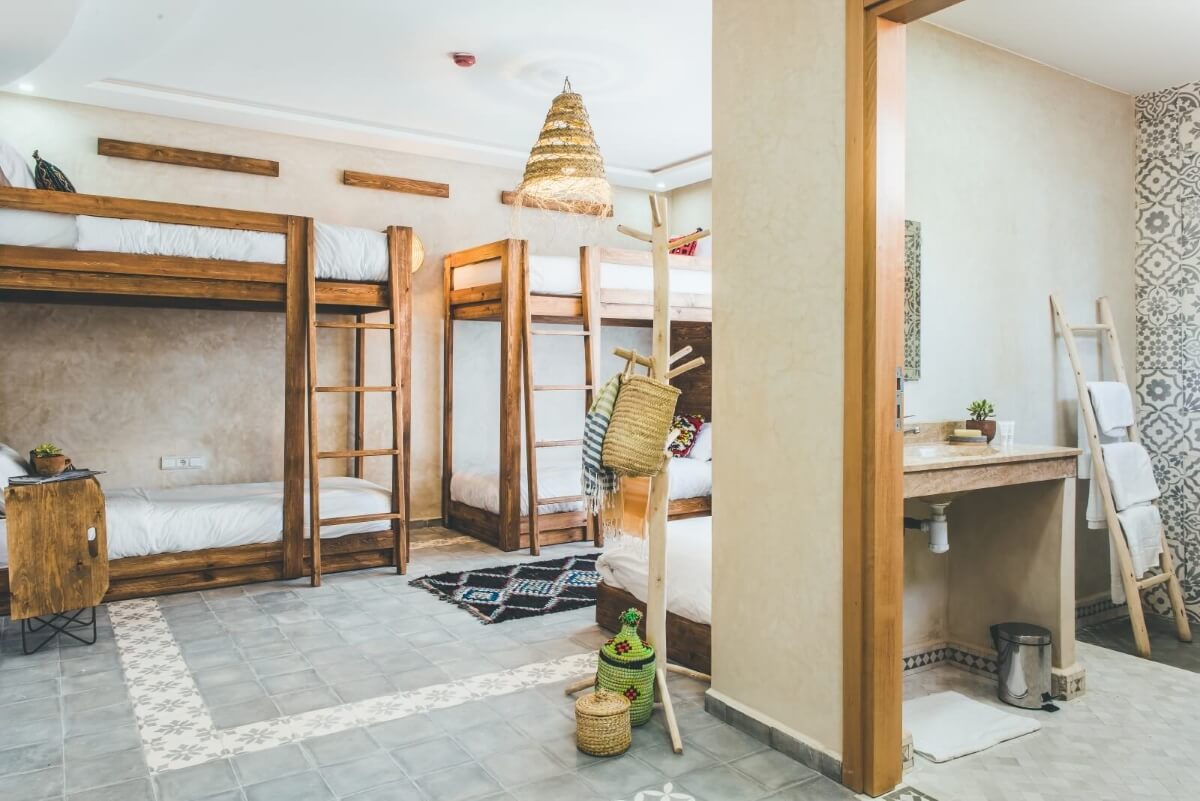 Dortoir à partager - Surf camp Maroc - Boutique Hôtel éco-responsable, surf & yoga
